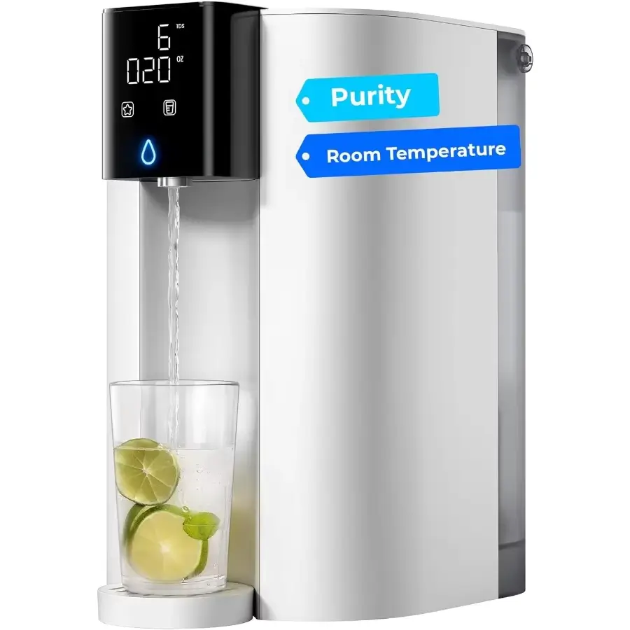 portable countertop reverse osmosis water filter with 6-stage NSF ANSI 58 and 372 certified RO filtration system, BPA-free, reduces PFAS for clean drinking water